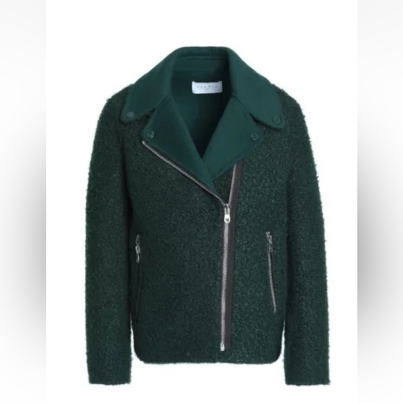 Sandro Jackets & Blazers - Sandro Paris Wool Moto Green Jacket Coat